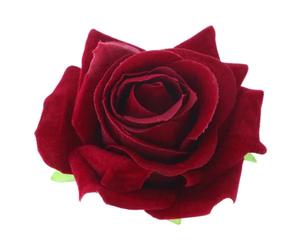 WRITWAA Fermaglio per Chioma e Spilla a Forma di Rosa Rossa e Metallo, Accessorio Giovane e Delicato per Donna, per Picnic Estivi e Serate Prom