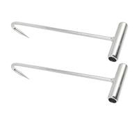 WRITWAA Ganci per Tombini in Metallo Antiruggine 2 Pezzi Gancio di Sollevamento Compatto e Resistente Attrezzo Versatile per Sollevare Coperchi Tombino Facile da Trasportare per Lavori