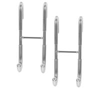 WRITWAA Gancio per Bagno in Acciaio Inox 304, Doppio, 2 Pezzi | Argento, per Doccia e Cucina, Salvaspazio, per Appendere Tergivetro e Tenere Tutto in Ordine