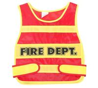WRITWAA Gilet da Pompiere per Bambini, Costume da Pompiere per Bambini Piccoli per Giochi di Ruolo, Feste di Halloween, Travestimenti Scolastici, Giornata Delle Professioni.