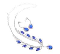 WRITWAA Gioielli Brillanti con Cristalli e Collana Statement in Rhinestone Orecchini Pendenti per Sposa Damigelle e Occasioni Speciali come Matrimonio Bridal Shower e Prom