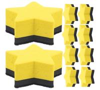 WRITWAA Gomme per Lavagna Bianca a Stella Gialla 24 Pezzi Magnetiche | Feltro Eva, Presa Confortevole, Facile da Attaccare, Festa Scuola Decor, per Ufficio e Casa