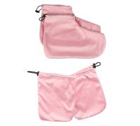 WRITWAA Guanti e Copriscarpe per Terapia alla Paraffina 2 Paia in Cotone Termico Rosa per Trattamenti Spa e Casa