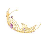 WRITWAA Halloween Crown Tiara Delle Regine Tiara Di Halloween Copricapo Della Della Dea Spiderweb Mascherata Del Partito Rhinestone Metallico D'oro