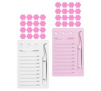 WRITWAA Kit Per Extension Ciglia in Acrilico Con Porta Colla Forma Di Fiore Vassoio Per Organizzare Le Ciglia Piastrella Per Applicazione e Supporto Magnetico Per Pinzette