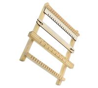 WRITWAA Kit per Macchina da Tessere in Legno Portatile 21x16,5 Cm per Tessitura a Mano, Strumenti per Arazzi Fai da Te e Progetti Artigianali e Adulti