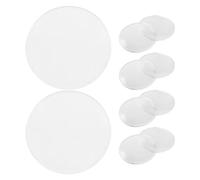 WRITWAA Lente Biconvessa in Vetro Ottico Pmma 42mm X 7,5mm Set 10 Pezzi, Lente D’ingrandimento 4,7x per Accessorio Didattico e Supporto Visivo Anziani