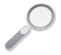 WRITWAA Lente d Ingrandimento Con Luce Led Illuminata Portatile Ricaricabile Tramite Usb Vetro Specchio Asferico Monostrato Per Lettura Chiara Per Anziani e Persone Con Difficoltà Visive