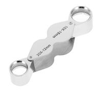 WRITWAA Lente d Ingrandimento Professionale per Gioiellieri 10x 20x Design a Doppia Lente in Metallo e Lenti in Vetro per Ingrandimento Preciso di Gioielli e Tessuti