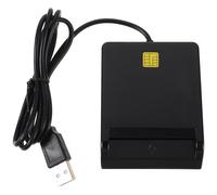 WRITWAA Lettore di Carte USB Multifunzionale Portatile Compatibile Windows Vista Supporto per Carte Atm, Id e Smart Card, per Ambienti Desktop e Mobile