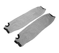 WRITWAA Maniche Protettive Antitaglio per Braccio 45 CM in PE Grigio-Bianco Resistente al Taglio Foro per Pollice Protezione per Giardinaggio Saldatura e Lavori Meccanici Set da 2