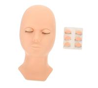 WRITWAA Manichino Testa in Silicone Per Extension Ciglia Variante Per Esposizione Ciglia e Pratica Per Esercitarsi Trucco e Dimostrazioni Corporee