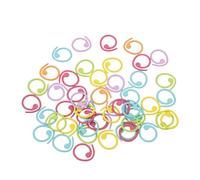 WRITWAA Marcatori per Punti ad Anello Aperto in Metallo 50 Pezzi Multicolore, Segnapunti a Clip Resistenti per Maglieria e Uncinetto, Anelli Segnapunti Rimovibili per Progetti