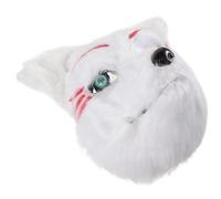 WRITWAA Maschera da Lupo Mezza Faccia per Uomini Design Apri e Realistico, in Pvc e Lana Soffice, per Feste in Maschera e Carnevali