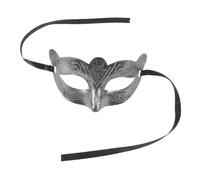 WRITWAA Maschera Veneziana Mezzo Viso Vintage in Plastica Argento per Uomo e Donna, Design Artistico Stile Greco Romano, Adatta per Feste di Ballo e Cosplay