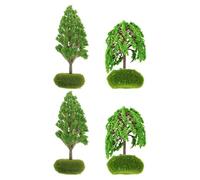 WRITWAA Mini Alberi Modello in Plastica 4 Pezzi Alberi da Paesaggio in Miniatura Resistenti per Diorami Ferroviari Decorazioni Paesaggistiche Fai da Te e Scenari Architettonici su