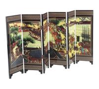 WRITWAA Mini Paravento Pieghevole Stile Arte Tradizionale Cinese Divisorio per Ambienti Interni Decorazione da Tavolo per Casa e Ufficio Regalo Cultura Cinese