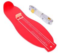 WRITWAA Misuratore di Piedi per Adulti con Nastro in Plastica Rosso, Facile da Usare e Previene L'acquisto di Scarpe Sbagliate, Strumento Preciso per Misurare Uk Eu Colore Colore Casuale