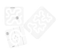 WRITWAA Modelli per Quilting in Acrilico Trasparente a Movimento, Set da 3 Stencil per Trapuntatura Compatibili Macchine da Cucire Industriali e Domestiche, Righelli per Patchwork