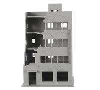 WRITWAA Modello di Edificio in Rovina in Plastica 1:144 Design Desolato e Danneggiato, Decorazione Realistica per Paesaggi Ferroviari e Collezioni di Miniature Architettoniche
