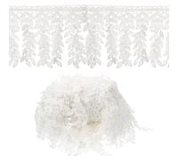 WRITWAA Nastro in Pizzo Bianco da 15 Yard per Cucito Fai da Te, Rifinitura Floreale per Abiti e Tende, Decorazione Artigianale Resistente e Versatile per Lavori Manuali