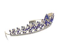 WRITWAA Nuziale La Futura Sposa Fusciacca Reginetta Del Ballo Principessa Sposa Tiara Vestito Da Sposa Abito Della Madre Della Sposa Mazzo Corone Abito Da Sposa Lega Blue