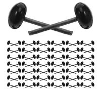 WRITWAA Occhi di Vetro per Infeltrimento ad Ago 8Mm 100 Pezzi Occhi di Sicurezza per Animali di Peluche e Bambole Bulbi Oculari Artigianali Piatti Rotondi per Lavori Creativi e Cucito