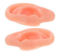 WRITWAA Orecchio Umano in Silicone Morbido di Orecchio Finto Flessibile Sinistro e Destro Display per Esercitazioni di Piercing all Manichino per Agopuntura e Gioielli