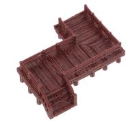 WRITWAA Ornamento Miniatura Ponte Cinese Vintage Scala, Decorazione Paesaggio Acquario e Accessorio Bonsai per Giardino in Miniatura, Scultura Resistente da Esterno