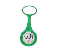 WRITWAA Orologio Da Infermiere Digitale Lcd Verde Orologio Da Tasca Elegante Accessorio Professionale Per Medici e Stile Semplice e Funzionale Ottima Idea Per Amici e Famiglia