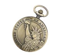 WRITWAA Orologio da Tasca Donna Stile Antico Statua della Libertà, Lega Resistente e Quarzo, Collana Retrò Non Facile da Sbiadire, Accessorio per Costume e Uso Quotidiano