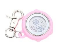 WRITWAA Orologio Digitale da Infermiere Rosa Clip, Acciaio Inox | Quadrante Tascabile, Cinturino in Silicone, Batteria a Bottone Inclusa