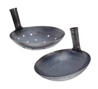 WRITWAA Paletta in Ferro per Setacciare Letame 2 Pezzi Pala Forata 23 CM Impugnatura Ergonomica Utensile da Giardino per Pulizia Fertilizzante e Manutenzione Terriccio