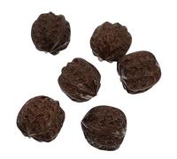 WRITWAA Palline Massaggio in Legno a Forma di Noce 6 Pezzi Marrone per Agopressione e Massaggio Manuale, Materiale Sintetico Ergonomico per Relax