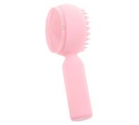 WRITWAA Pennello Per Il Viso Scrubber Facciale Spazzola Per La Pulizia Del Viso Schiumoso Doppio Esfoliante Strofinare Fare Scrubber Viso in Silicone Per Donna Rosa Gel Di Silice