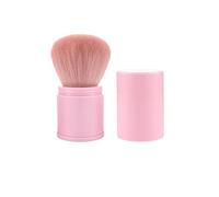 WRITWAA Pennello per Trucco Retrattile Rosa in Fibra Lavabile e Riutilizzabile, per Polvere Libera Design Attraente per Tutti i Gruppi