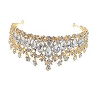 WRITWAA per la sposa corone principesse accessori per d'oro diadema nuziale accessori per da sposa Copricapo da sposa della sposa bianca