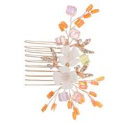 WRITWAA Pettine Laterale per Chioma da Sposa Strass Accessori Chioma Vintage per Acconciature Raccolte Forcine Cinesi Leggere per Matrimoni e Feste Gioielli Artigianali da Cerimonia