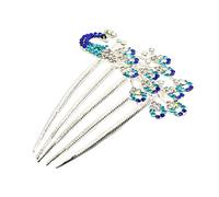 WRITWAA Pettine Per Da Sposa Fermaglio Laterale Pettine Blu Accessori Per Eleganti Per Matrimoni e Feste