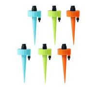 WRITWAA Picchetti per Irrigazione a Goccia Automatici 6 Pezzi, Dispositivo di Autoirrigazione con Controllo Flusso Regolabile per Giardino, Patio e Piante, Metodo Pratico per Irrigazione Efficiente