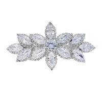 WRITWAA Pinza per Chioma Donna Strass Zirconi Argento Elegante e Delicata, Clip da Sposa per Matrimonio e Appuntamenti, Accessorio Chic e Raffinato