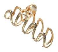 WRITWAA Pinza per Chioma in Metallo Oro Design a Onde, Semplice e Delicata, Ferma i Chioma Saldamente, per Ragazze Adolescenti e Donne Durante L'esercizio la Pulizia del Viso