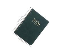 WRITWAA Planner PU Pelle Minimalista Verde Scuro con Chiusura Elastico Agenda Mensile e Settimanale Compatta per Studenti e Professionisti Organizer Diario Appunti con Carta Spessa