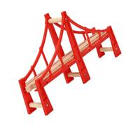 WRITWAA Ponte Ferroviario in Legno e Binari Rialzati Per Giocattoli Treni Set Di Accessori Per Binari Ferroviari Giocattolo Completo Per Estensione Di Set Di Treni