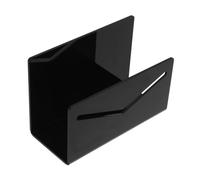 WRITWAA Portalettere da Scrivania in Acrilico Nero Organizer Mail e Documenti Stabile con Angoli Smussati Multiuso per Ufficio Casa e Scuola Supporto Ordinato per Lettere Riviste e File