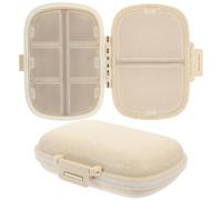 WRITWAA Portapillole Doppio Strato 8 Scomparti Custodia Ermetica Portatile per Medicinali Set 2 Pezzi Organizer da Viaggio per Dosaggio Giornaliero e Conservazione Sicura