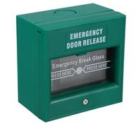 WRITWAA Pulsante di rilascio uscita di sicurezza resettable in plastico verde per emergenze antincendio con risposta rapida