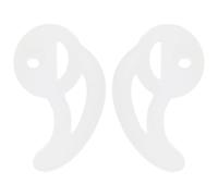 WRITWAA Punte Auricolari Sostituzione Confortevole e Traspirante a Forma di Pinna in Silicone 1 Paio Bianco per Cuffie a Tubo Acustico per Esercizio Vigoroso