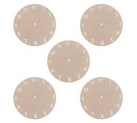 WRITWAA Quadranti Orologio Rotondi in Legno 5 Pezzi Base Vuota per Pittura Fai da Te per Eventi e Lavori Artigianali per Ragazzo Ragazza