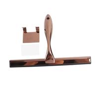 WRITWAA Raschietto in Acciaio Inossidabile Multiuso Spatola Bronzo per Pulizia Vetri Auto e Doccia in Silicone Flessibile